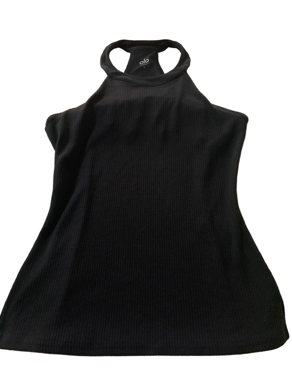 ALO Yoga High Neck Ribbed Tank - Black - Full Length - Small - Picture 10 of 11